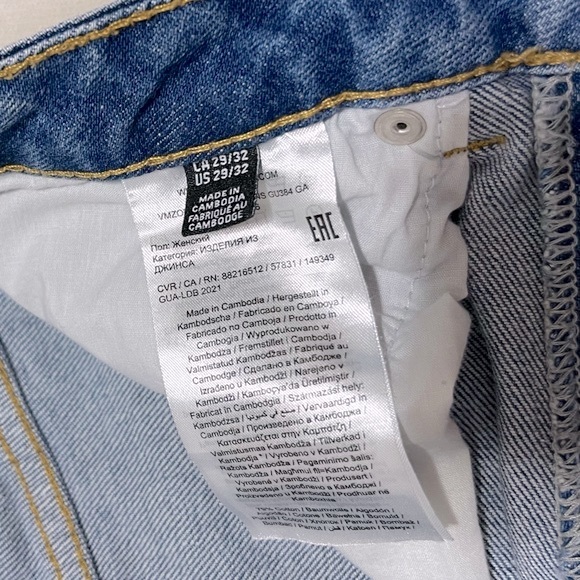 vero moda zoe super high waist mom denim jeans - Picture 12 of 14